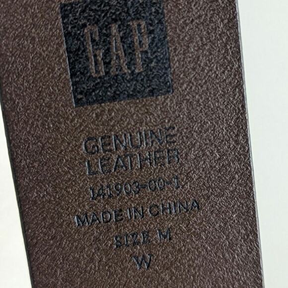 Y2K Gap Wide Leather Belt Large Metal Buckle Women's Size Medium - Picture 4 of 6